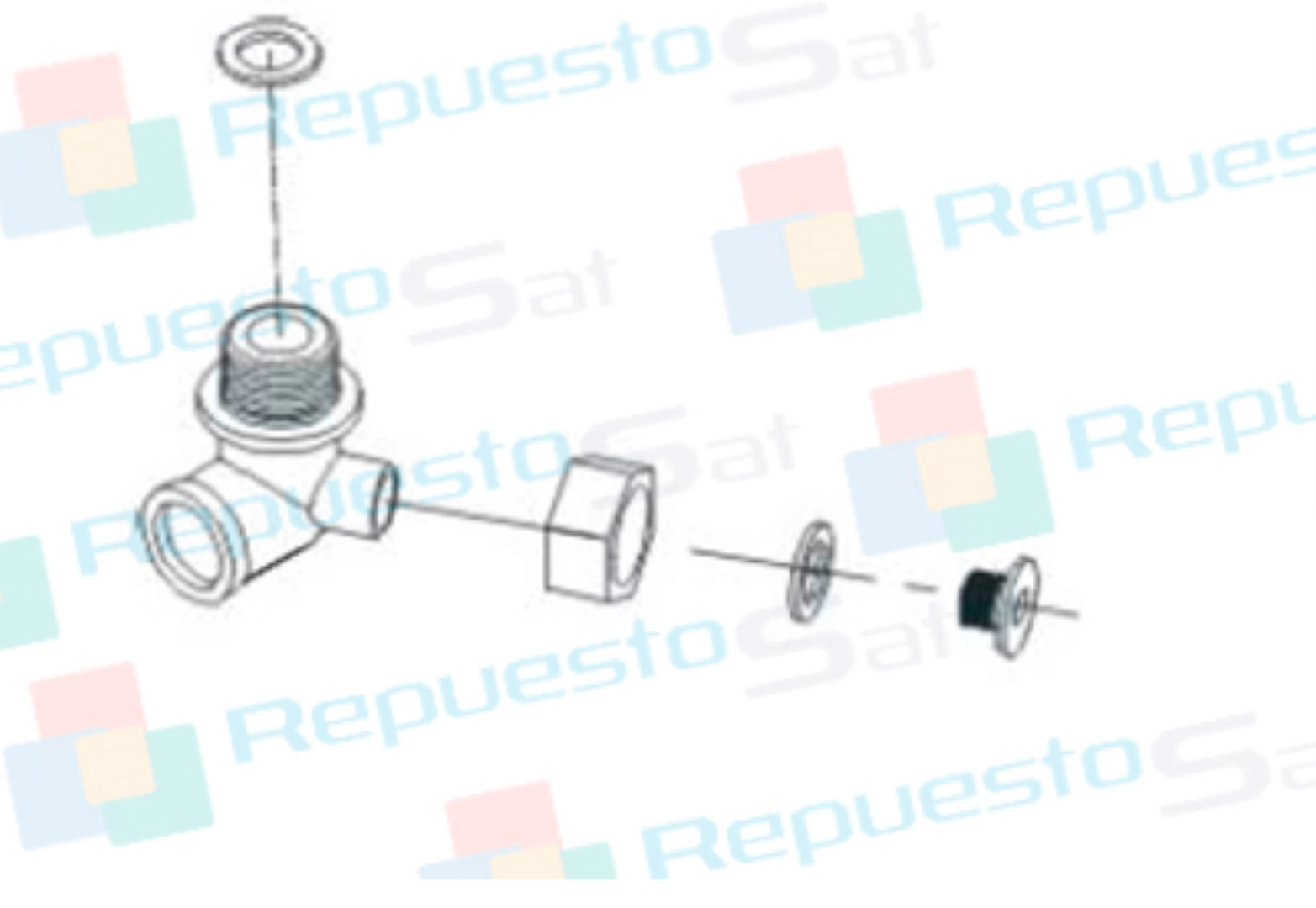 CONJUNTO RÁCORD VASO DE EXPANSIÓN PARA BOMBA DE 3 VÍAS
