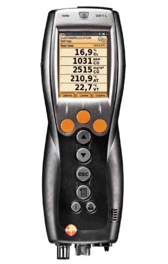 Producto Set analizador de combustión testo 330-1 LL - Con Bluetooth