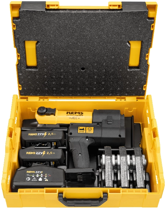 Producto REMS Akku-Press 22V ACC Set M 15+22+28 + Akku 2´5 Ah L-Boxx
