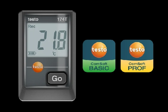 Producto Registrador de temperatura testo 174 T - Con cable USB-C y software para PC