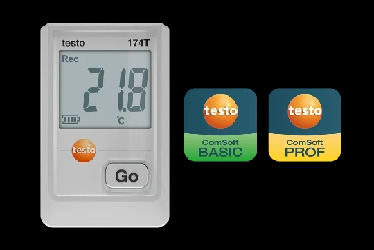 Producto Registrador de temperatura testo 174 T - Con cable USB-C y software para PC